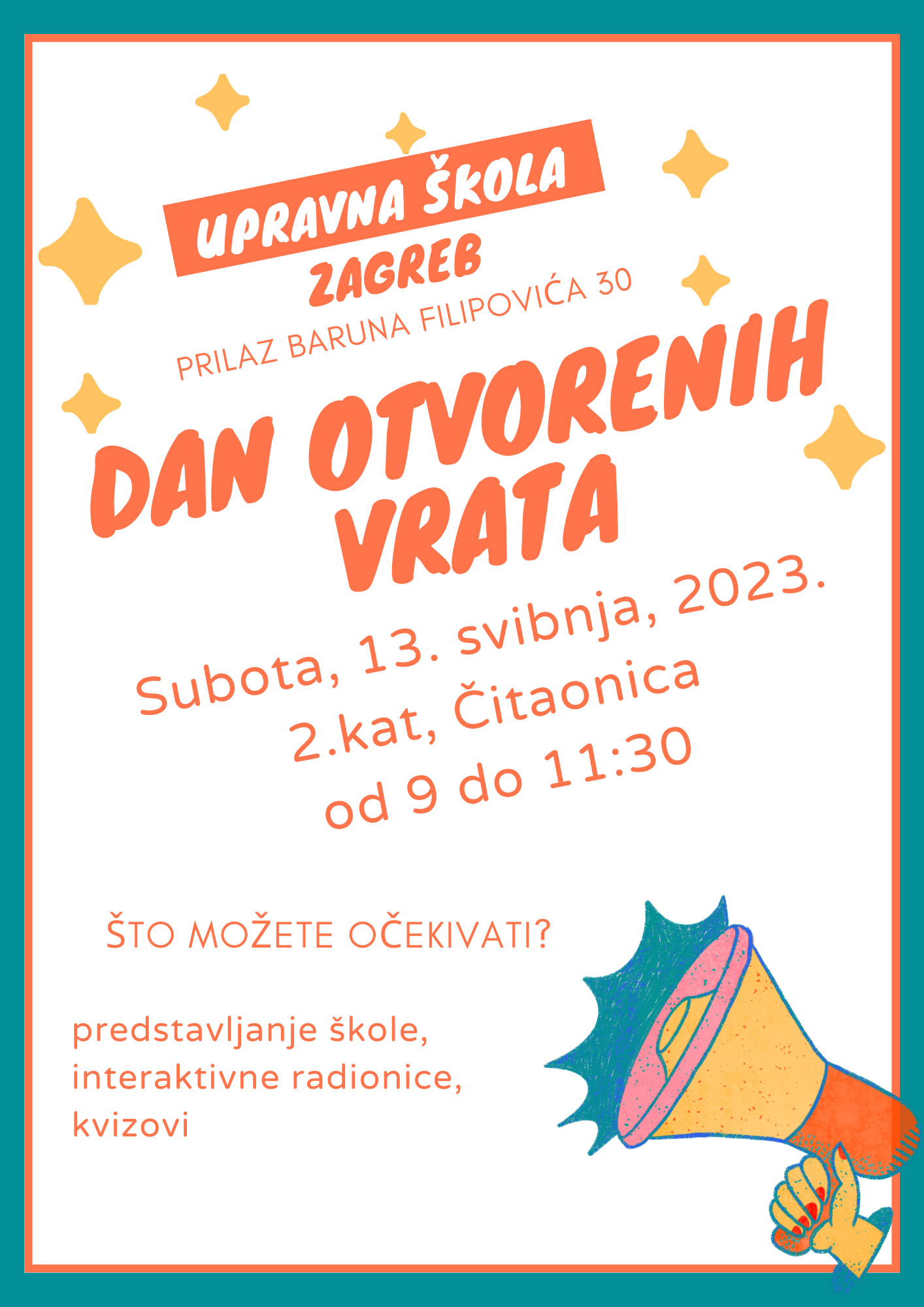Pročitajte više o članku DAN OTVORENIH VRATA 13. svibnja 2023.